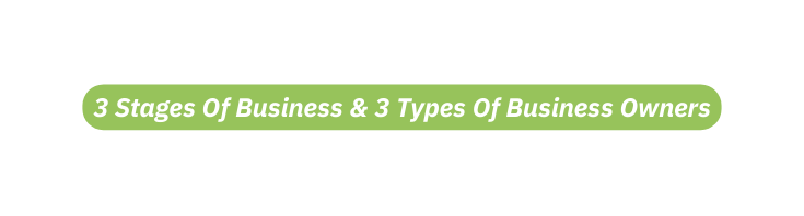 3 Stages Of Business 3 Types Of Business Owners